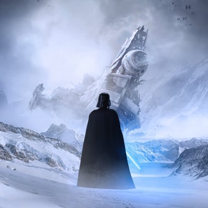 Vader Snow Poster/Art Print by Mizuri with original gallery-quality giclée paper image 2