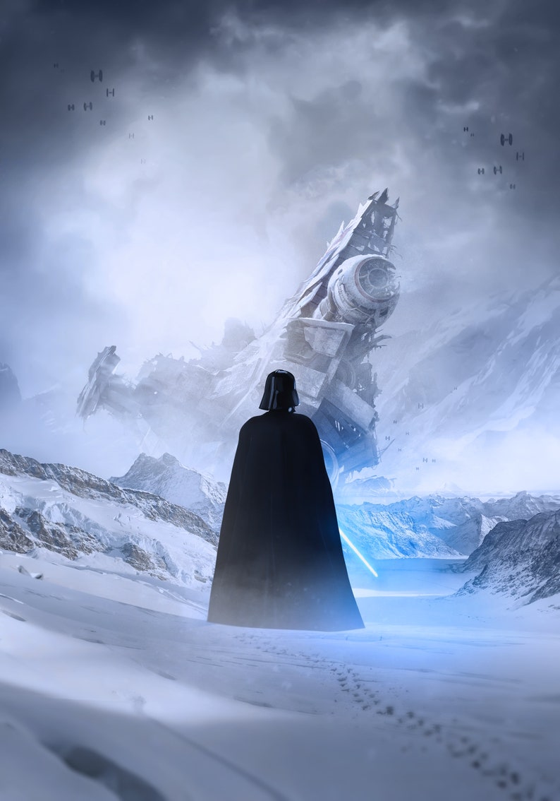 Vader Snow Poster/Art Print by Mizuri with original gallery-quality giclée paper image 2