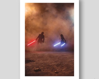 Anakin vs Ahsoka Poster/Art Print (Star Wars Art of Ahsoka vs Anakin) by Mizuri with original gallery-quality giclée paper