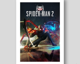 Spider-Man 2 PS5 Miles Morales with Peter Parker Reflection /Art Print by Mizuri with original gallery-quality giclée paper