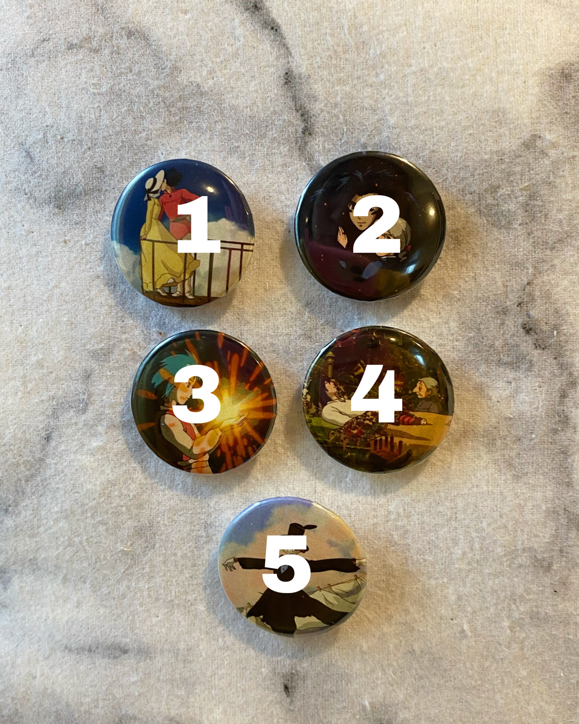 Howls Moving Castle Pins Etsy