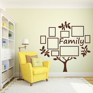 Family Tree Wall Art Decal, Family Photo Tree Wall Decal Sticker, Our Family Tree Wall Decor For Living Room Bedroom Entryway Kids Room #62