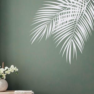 Tropische Palmenblätter Wandtattoo: Pflanzen Aufkleber, Vinyl für Innen und Außen MW1