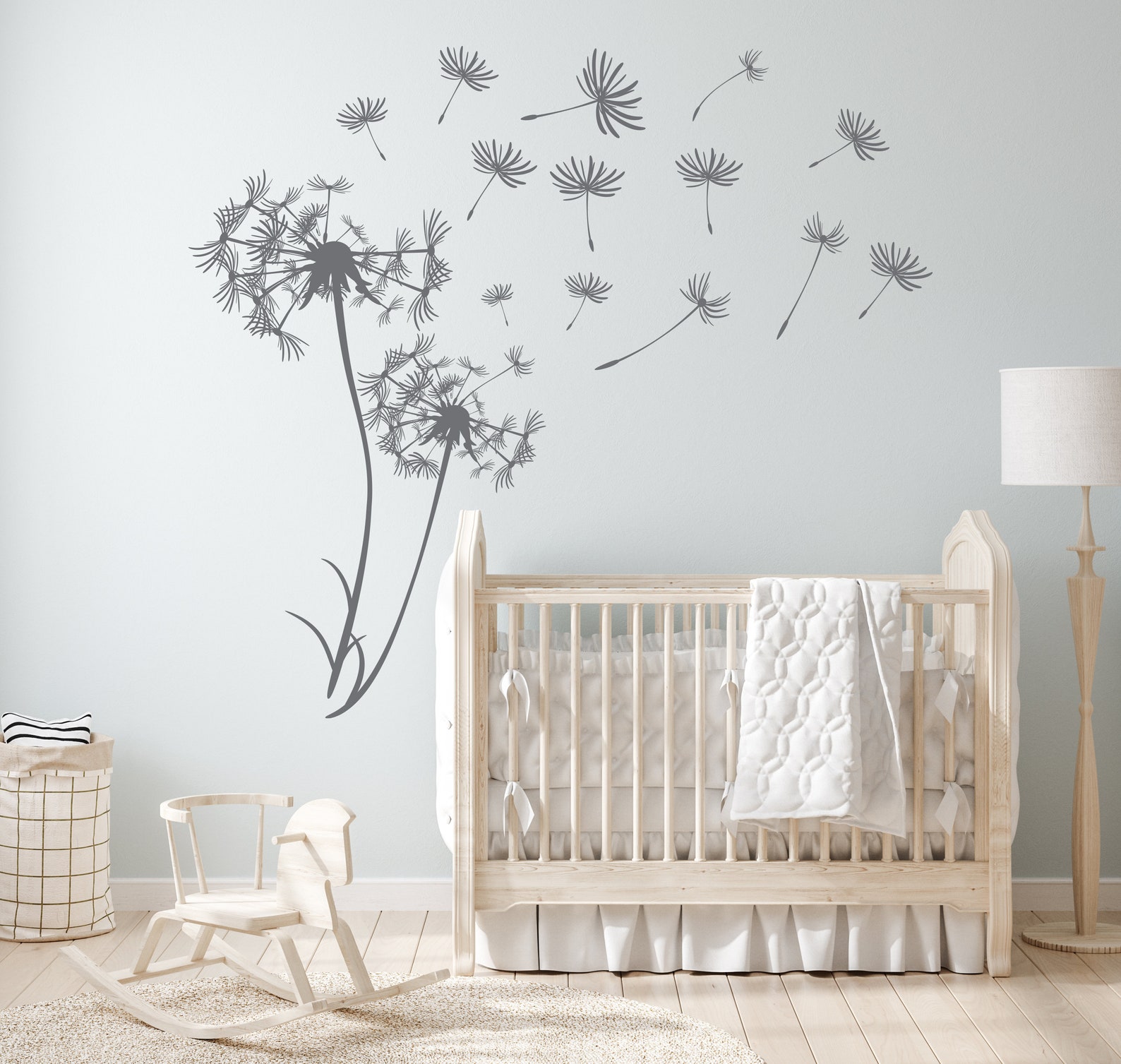 Dandelion Blowing Wall Decal Dandelion Flower Wall Sticker Etsy