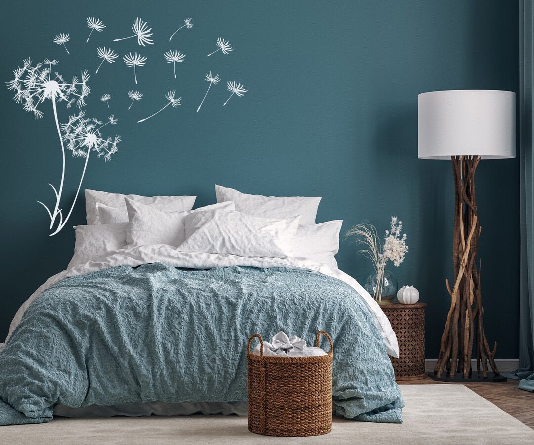 Dandelion Blowing Wall Decal Dandelion Flower Wall Sticker Etsy