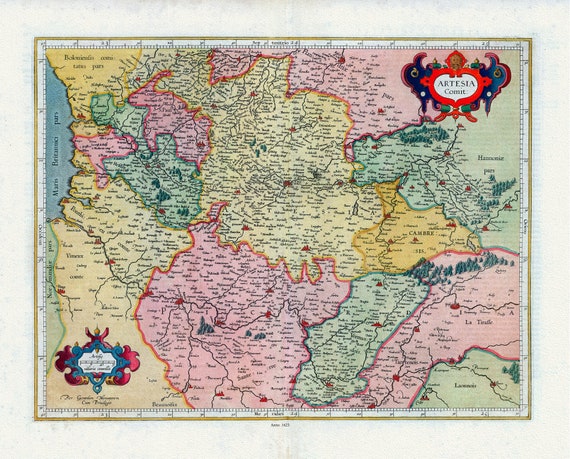 Artois: Mercator et Hondius, Artesia Comit Per Gerardum Mercatorem Cum Privilegio, 1623