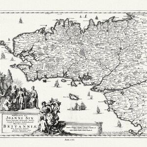 E Nobmo. prudmoq[ue] viro Joanni Six Wimnae Toparchae, Vronmadae Domino, Consuli et Senatori Amstelaedamensi, 1760, map,  50 x 70 cm, canvas