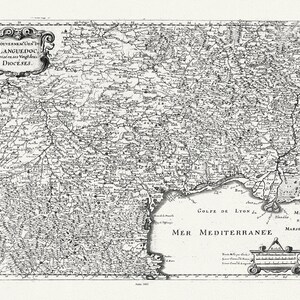Languedoc: Merian et Zeiller, Gouvernemont General du Languedoc, 1663