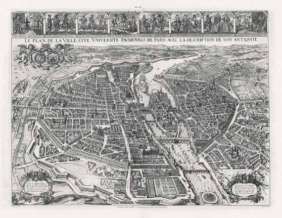 Tavenier, Pl. XVI. Ville de Paris, 1630