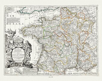 Le Royaume de France avec ses Aquisitions Suivant le Traité de Paix de Rysvvick Nolin auth., 1689, 50 x 70 cm, 20 x 25" approx.