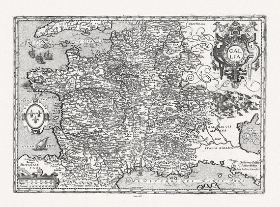 Atlas, Michel de La Rochemaille et Le Clerc, Gallia, 1632