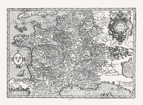 Atlas, Michel de La Rochemaille et Le Clerc, Gallia, 1632