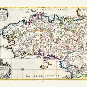 Le Bretagne , Jaillot, Mortier et Sanson, 1708