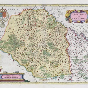 Orleanois et Gastinois, Gastinois Et Hvrepois, 1665, Bleau auth.