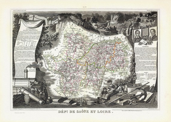 Loire: Levasseur, Dept. De Saone et Loire, 1856