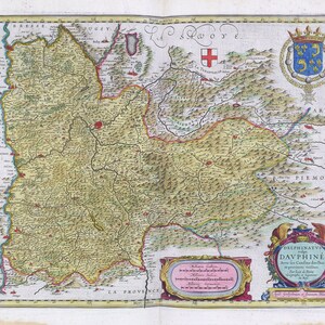 Dauphine, Delphinatvs vulgo Davphiné, 1665, Blaeu auth.