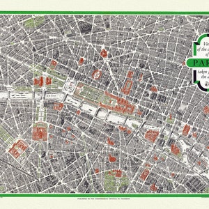 Editions Blondel, Vue du centre de Paris, prise du ciel, 1959, carte sur toile de coton épaisse, environ 56x70cm