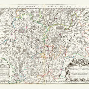 Burgundy: Delisle, (Guillaume de,1675-1726),  Bourgogne meridionale, 1709