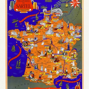 Filatures du Sartel . Wattrelos (Nord) France, 1955, une carte sur toile de coton épaisse, environ 25x100 cm
