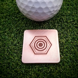 Marcador de pelota de golf personalizado de cobre o acero inoxidable. Regalo de aniversario de bodas. Ficha para una cita romántica. Pieza para juego de mesa. Cosplay.