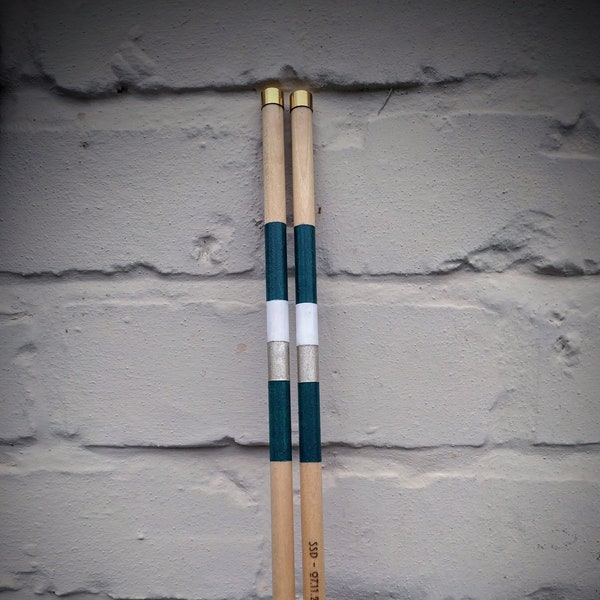 Golf alignment sticks - Lime wood 1.0 metre - Custom colours and laser engraved name personalisation. Golf range training aid. Putting aim.