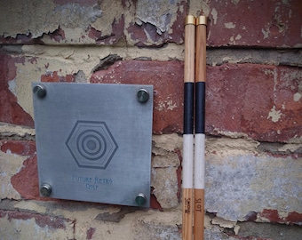 Golf alignment sticks - Cherry wood 1.0 metre - Custom colours - Laser engraved name personalisation. Golf range training aid. Putting aim.