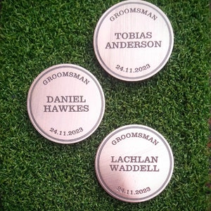 Copper golf ball marker - Personalised engraving. Decision coin. Hyrox medal. Wedding day good luck. Anniversary present. Best man gift.