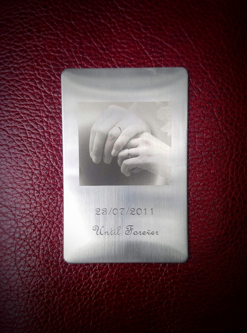 Laser Engraved Photo Conversion Copper, Steel or Brass Metal Plaque