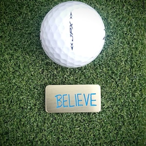 Engraved custom motivational quote - Brass, Copper, Aluminium. Wedding day good luck. Friendship gift. Affirmation, manifesting. Believe.