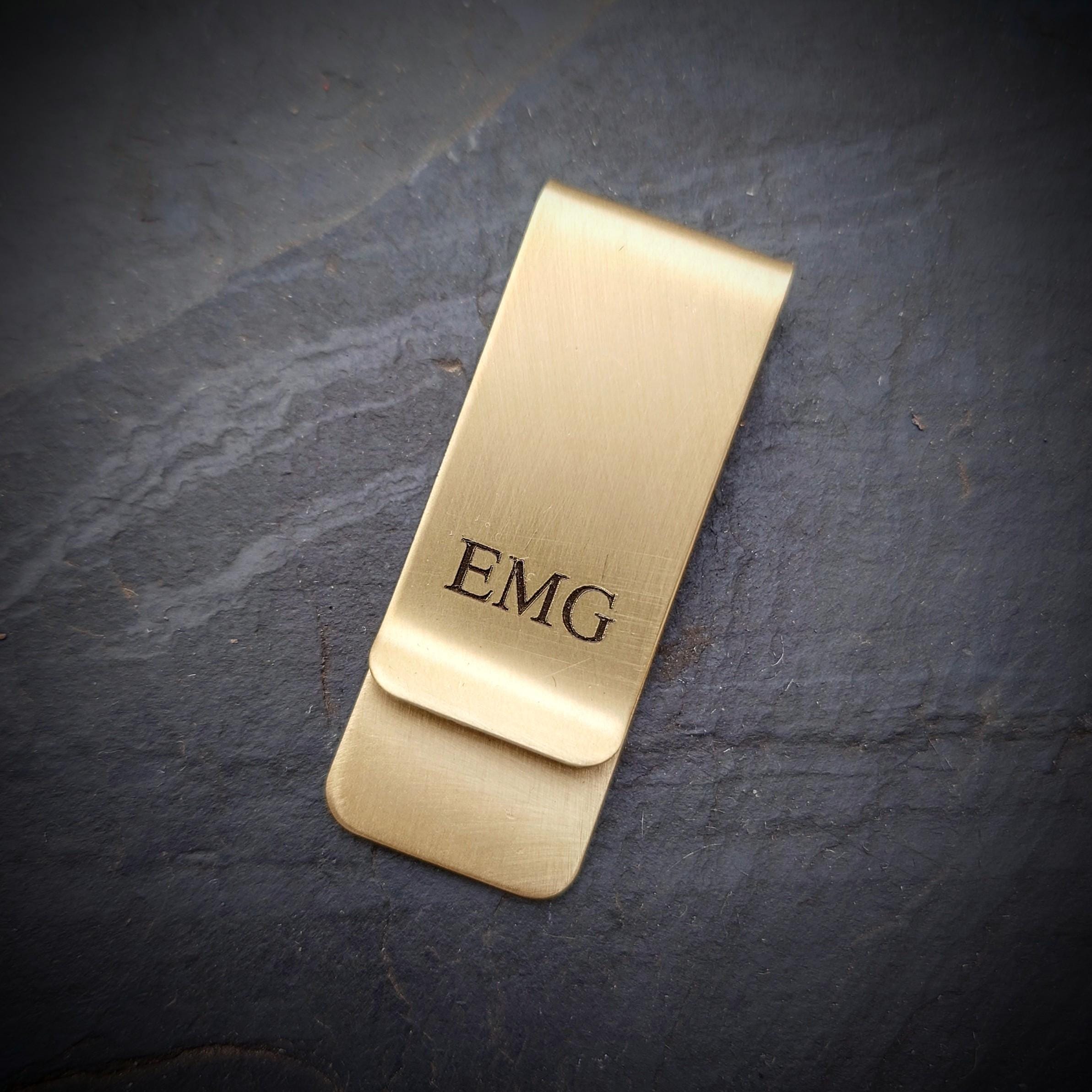 Porte-billets Personnalisable Plaqué Or Et Argent - Lettres émaillées, Monogramme, Neuf