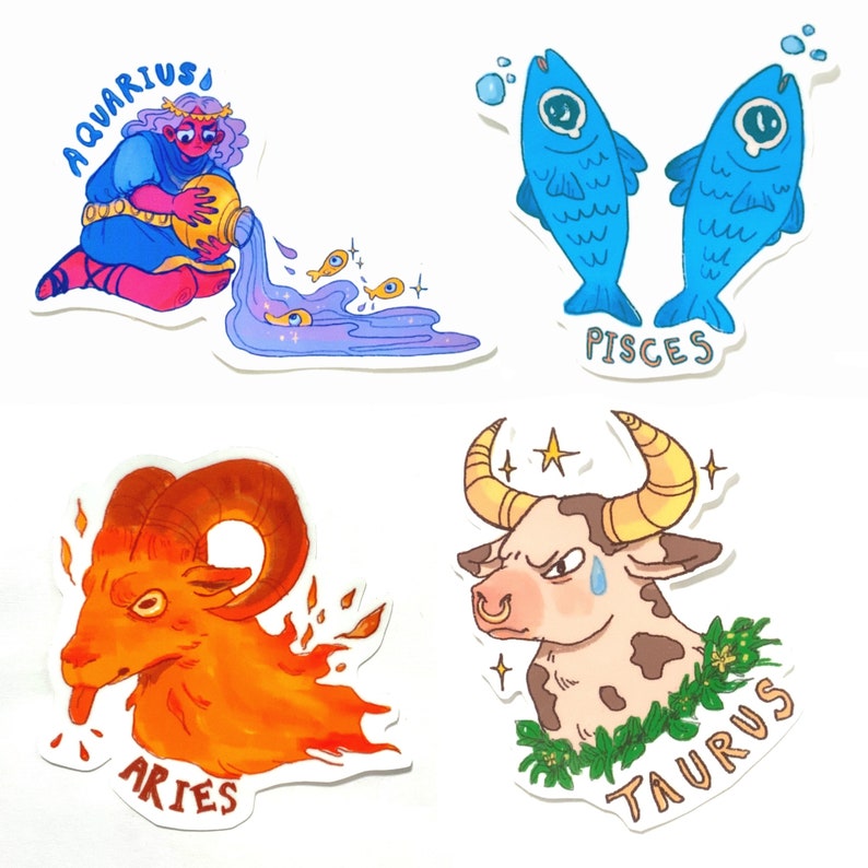Zodiac Stickers Vinyl Astrology Stickers for Planner Stickers Zodiac
