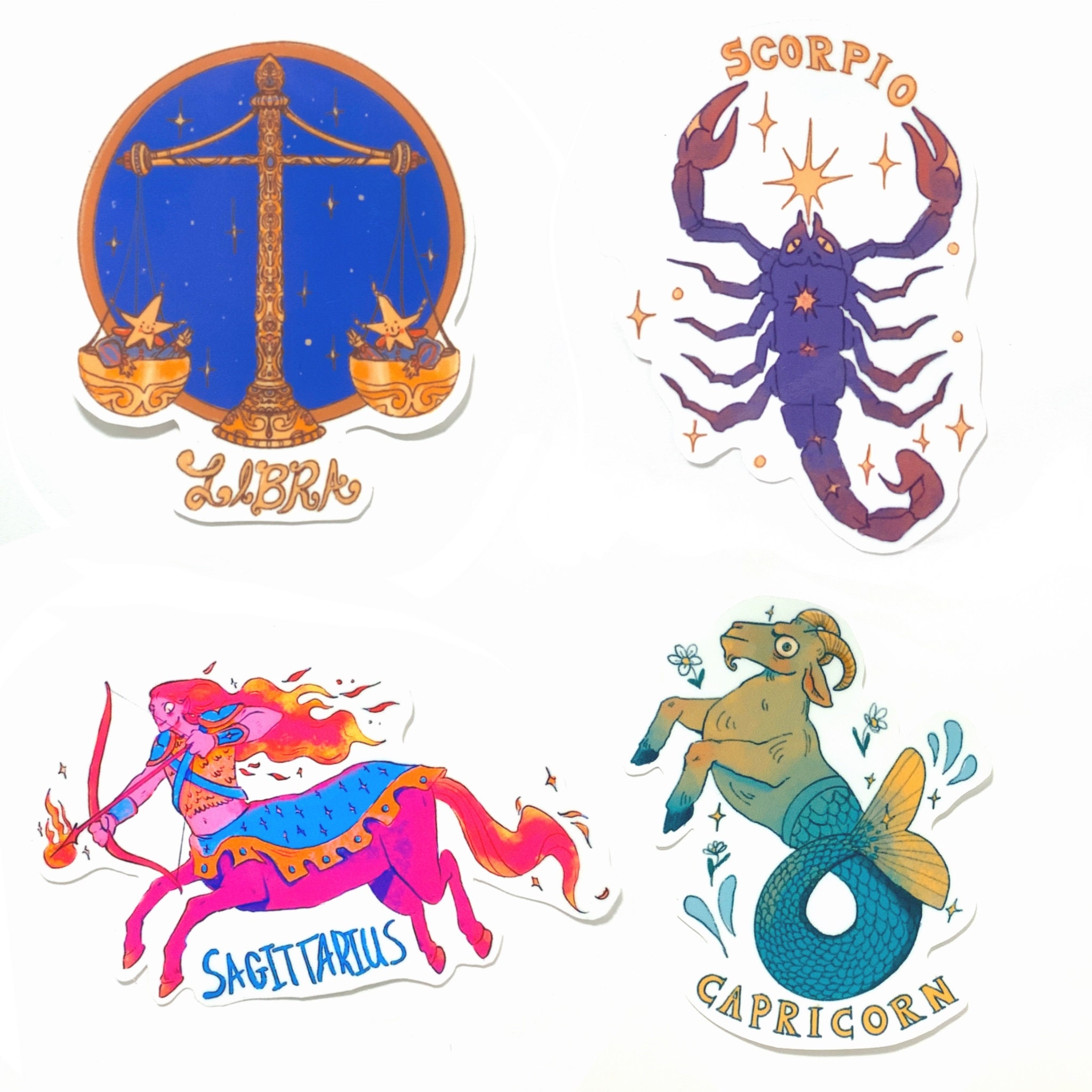 Zodiac Stickers Vinyl Astrology Stickers for Planner Stickers Zodiac Signs Sticker Pack Etsy