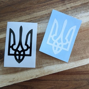 Ukrainischer Tryzub Aufkleber x 2