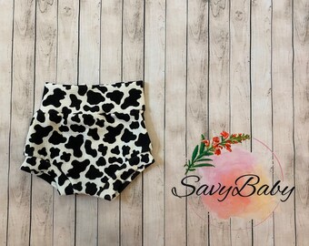 cow print bummies / bow