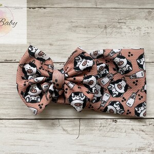 cute cow milk bow headwrap