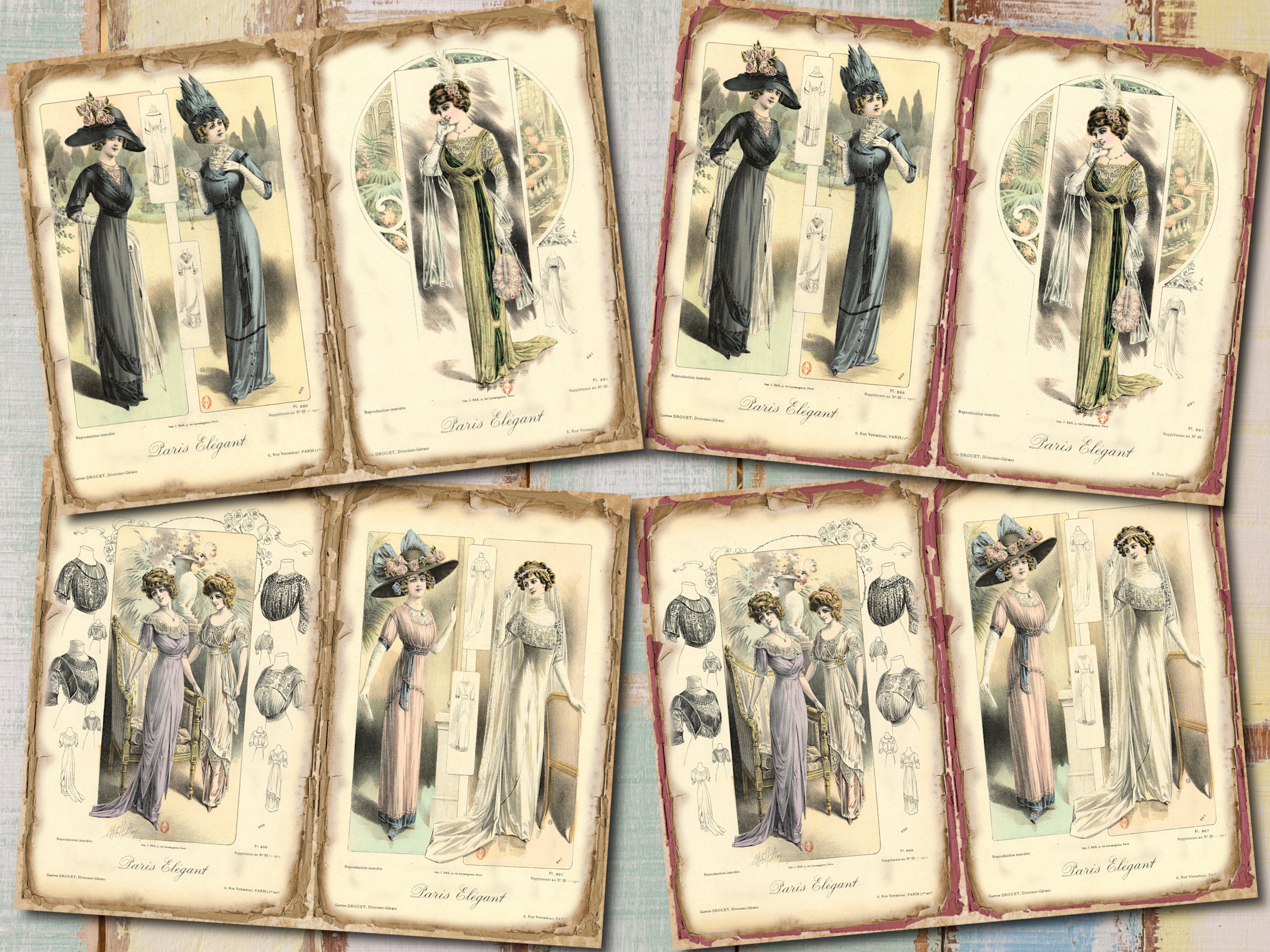 Vintage Women Junk Journal Kit: Victorian Lady Pages (digital Download ...