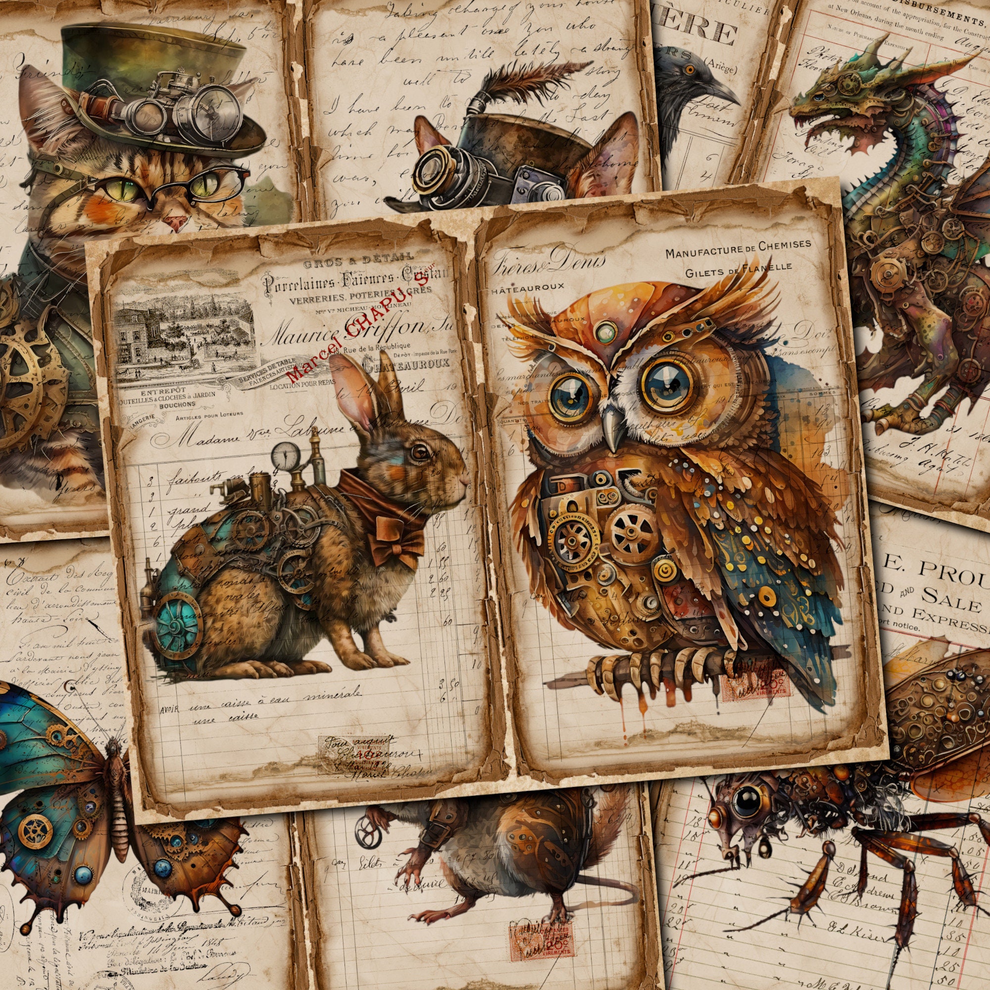 Steampunk Animals - Etsy