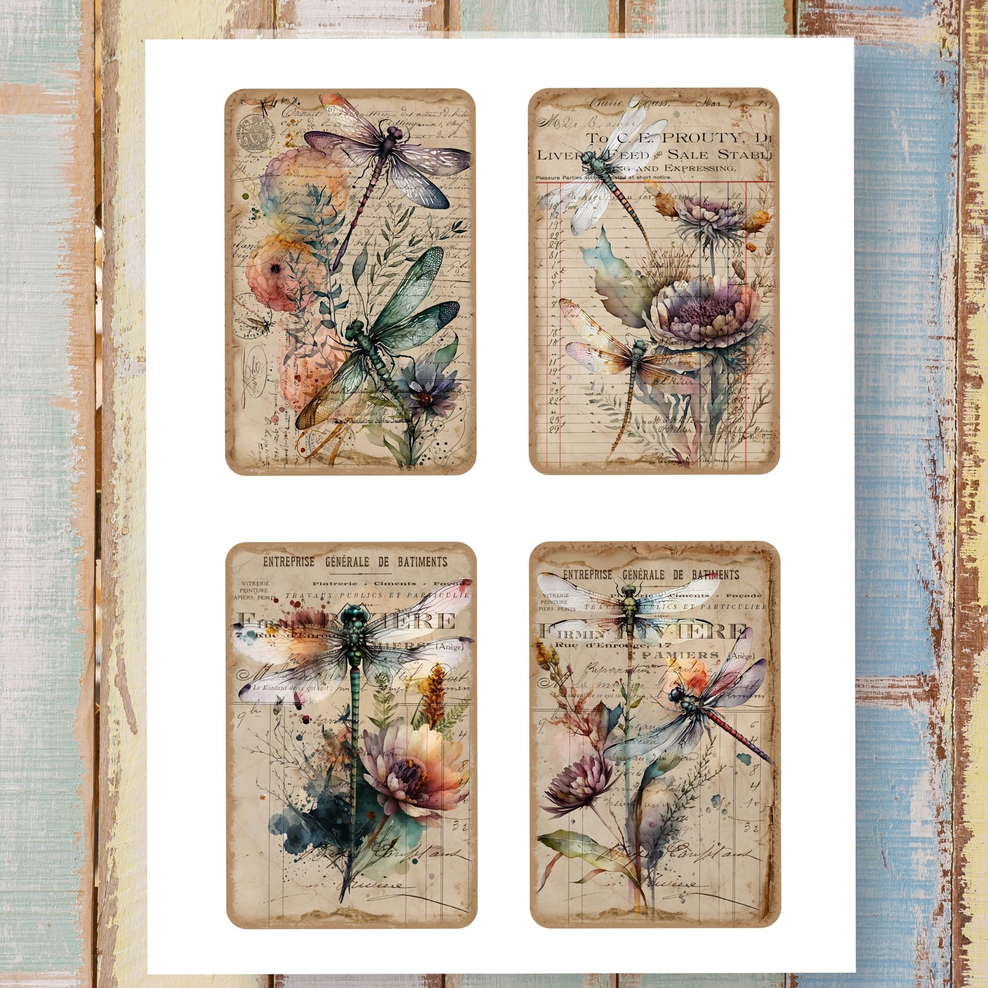 Dragonfly Junk Journal Folio: Printable Loaded Folder (digital Download ...