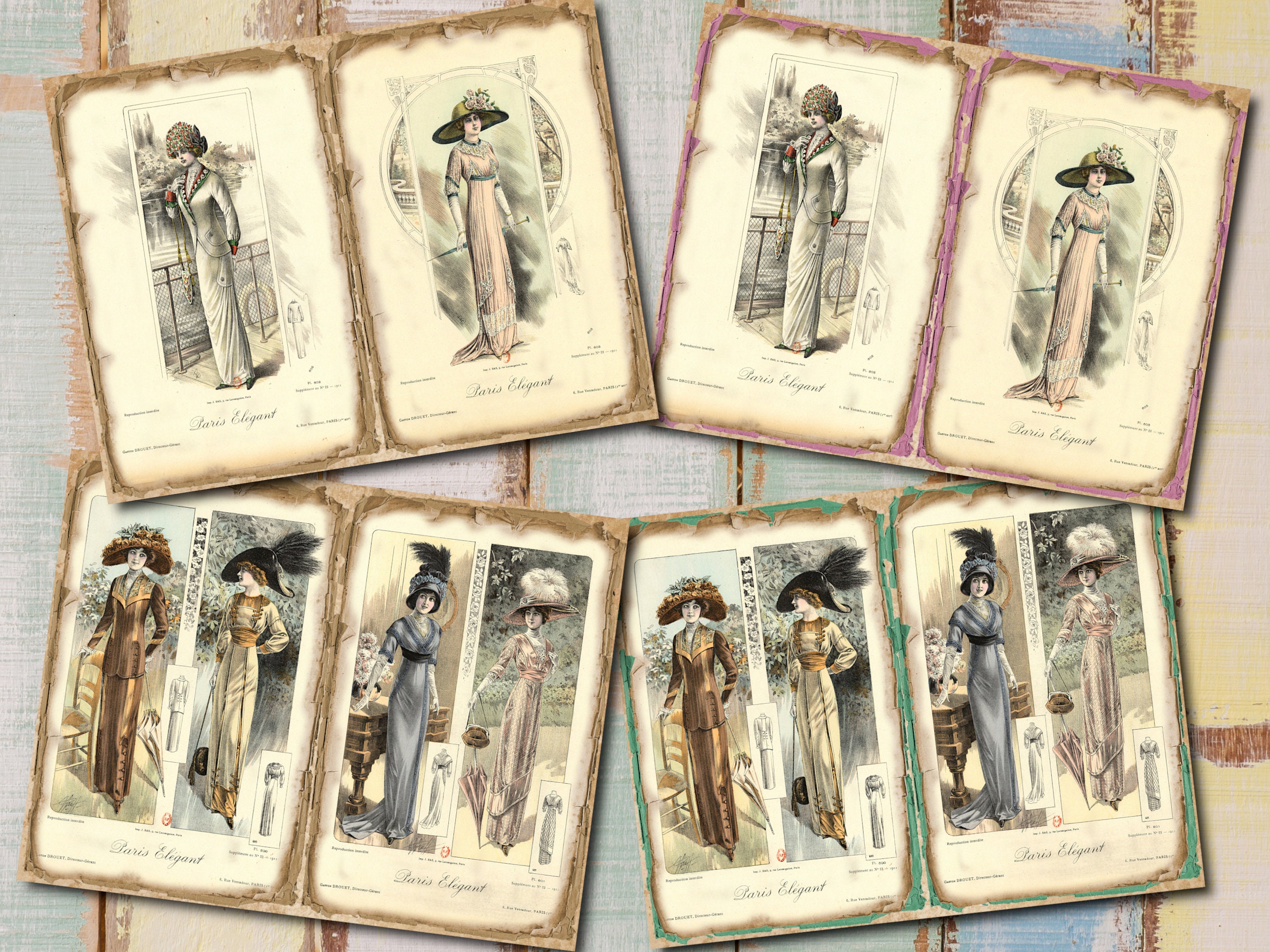 Vintage Women Junk Journal Kit: Victorian Lady Pages (digital Download ...