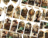 Steampunk Printable Tag Kit: Vintage Ephemera for Junk Journals (Digital Download) – FA195