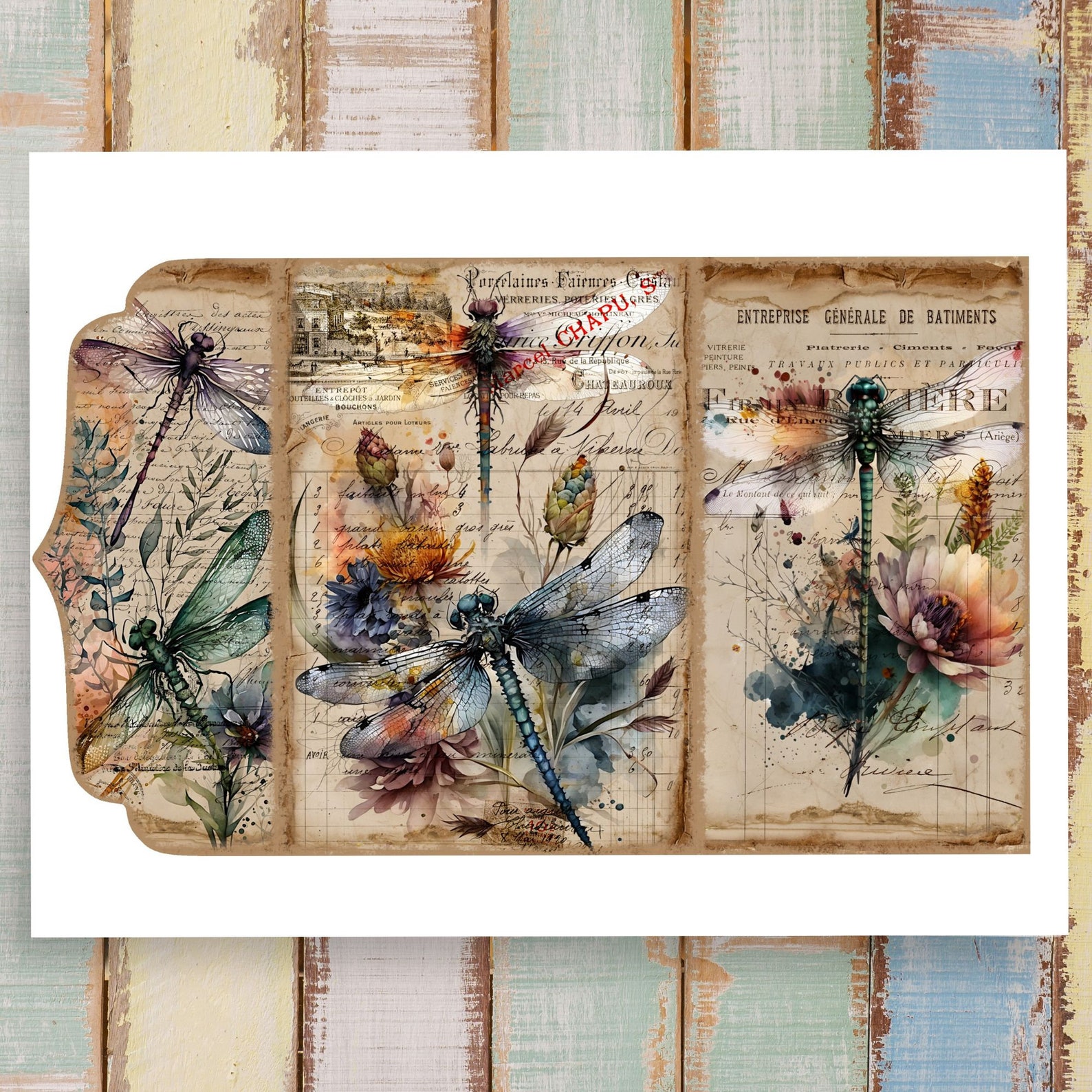 Dragonfly Junk Journal Folio: Printable Loaded Folder (digital Download ...