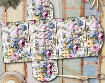 Purple Spring Junk Journal Printable Folding Folio Kit (Digital Download) - FA417
