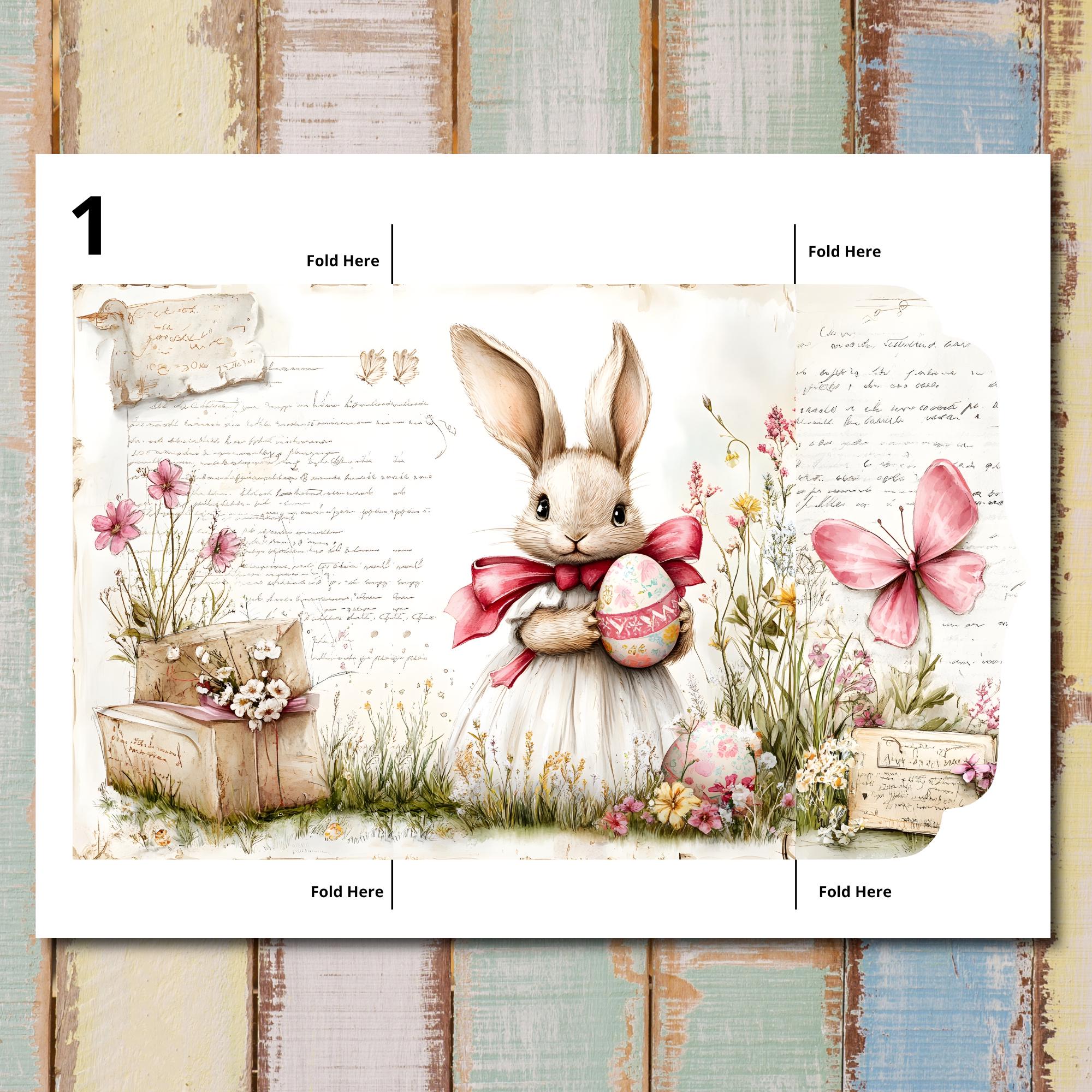 Easter Junk Journal Printable Folding Folio Craft Kit (digital Download ...