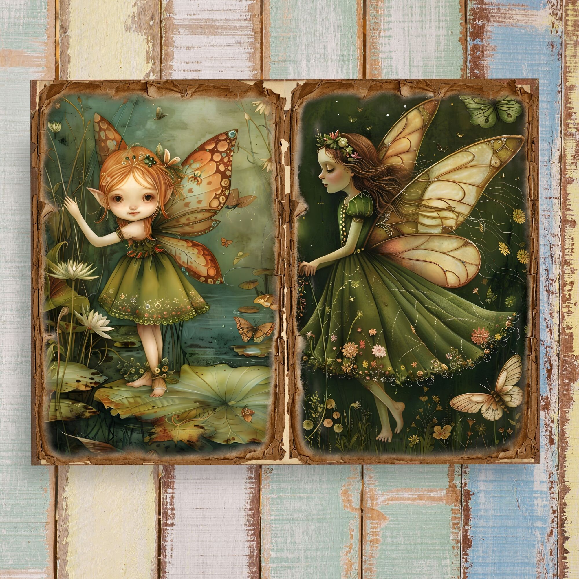Whimsical Fairy Junk Journal Pages – Printable Collage Elements ...