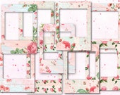 DIGITAL Shabby Chic Photo Frame Kit โ Vintage Roses & Frames for Crafting - FA132