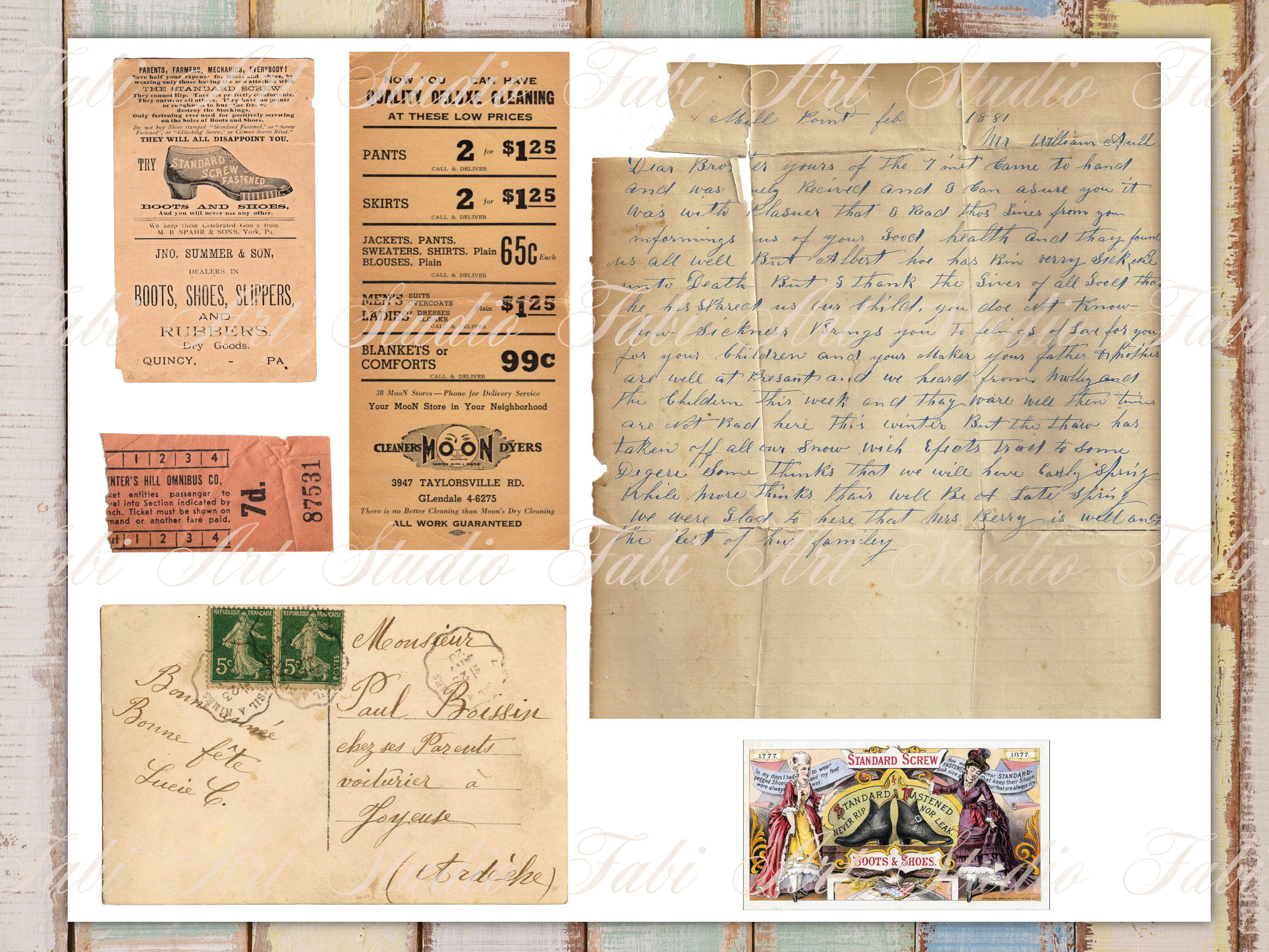 Vintage Ephemera Junk Journal Kit: Printable Sheet Music, Postcards ...