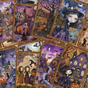 Junk Journal Kit, Whimsical Halloween Junk Journal Pages - Enchanted Halloween Printable Ephemera - Magical Journal Inserts - Set 2