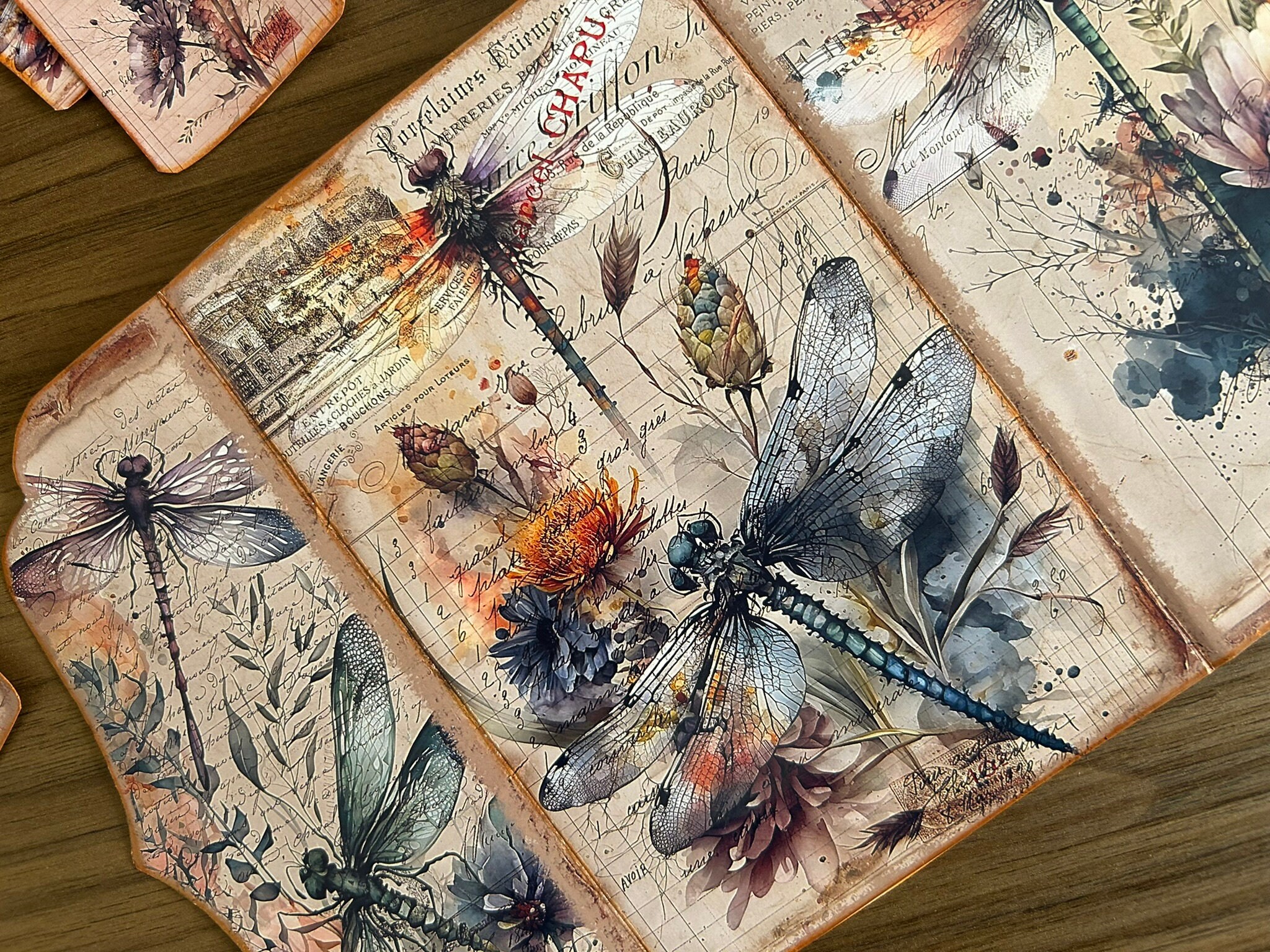 Dragonfly Junk Journal Folio: Printable Loaded Folder (digital Download ...