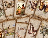 Antique Butterfly Junk Journal Pages: Vintage Ephemera (Digital Download)