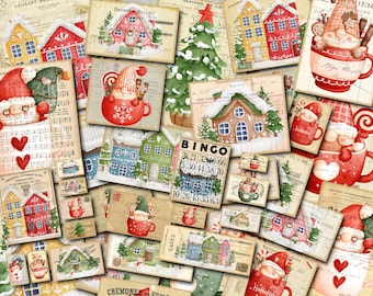 Vintage Christmas Junk Journal Kit: Santa Claus Ephemera (Digital Download)